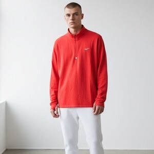 Nike Bright Red Half-Zip Pullover